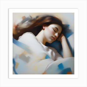 Young Woman Sleeping 'Sleep' Art Print
