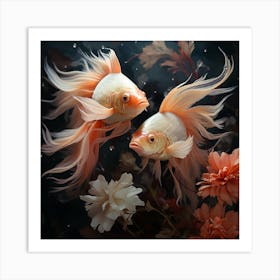 Two Betta Fish Art Print