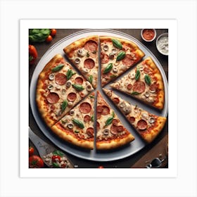 Pizza On A Plate 7 Art Print