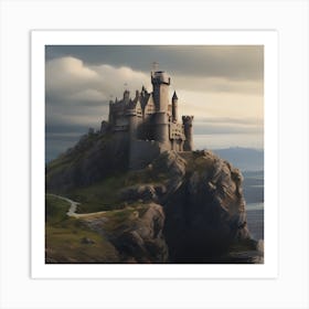Castle On The Cliff Art Print