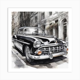 Classic Car Canvas Print Art Print