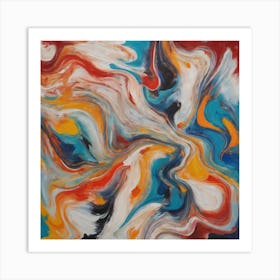 Abstract Swirls 1 Art Print