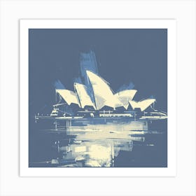 A Sydney Opera House In Sydney Expressive Stroke 1720433386 4 Art Print