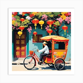 CHINESE RICKSHAW Art Print