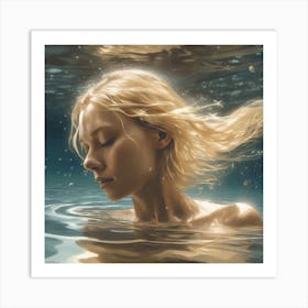 Into The Water (Blonde) Art Print (1) Art Print