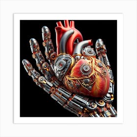 Human Heart With Gears Art Print