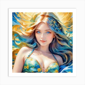 Mermaid duj Art Print