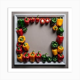 Frame Of Peppers 21 Art Print