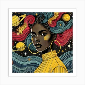 Solantha Celestial Portrait Art Print