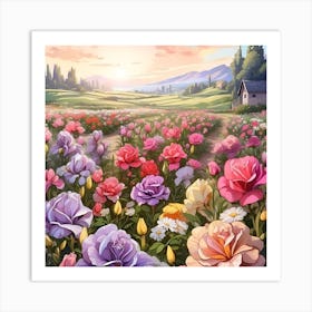 Field Of Flowers Art Print