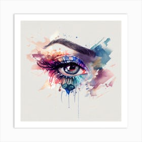 Watercolor Woman Eye #3 Art Print