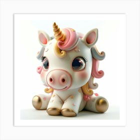 Unicorn Figurine 14 Art Print