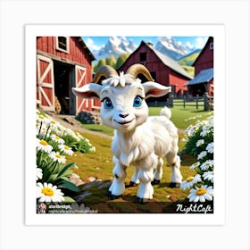 Goat On A Farm Art Print