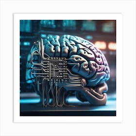 Artificial Intelligence Brain 34 Art Print