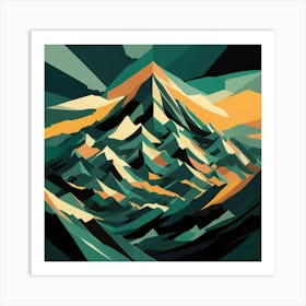 Abstract Mountains 9 Art Print