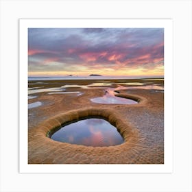 Sand Dunes At Sunset Art Print