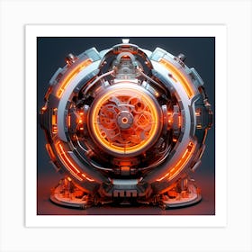 Futuristic Clock Art Print