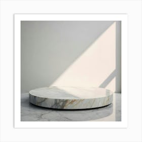 Round Marble Table Art Print