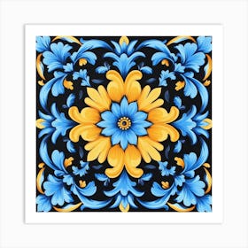 Russian Floral Pattern Art Art Print