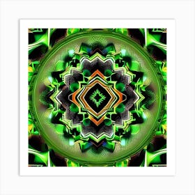 Green Mandala Art Print