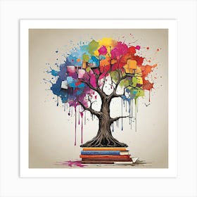 Tree Of Books 3 Art Print