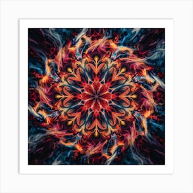 Abstract Psychedelic Mandala Art Print