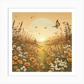 Butterfly Garden Dance Of The Butterflies (2) Art Print