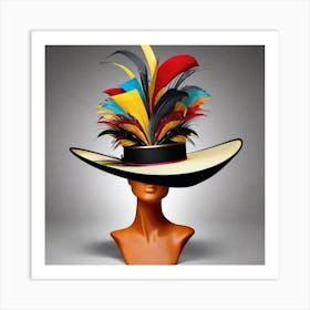 Hat With Feathers Art Print