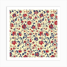 Marigold Mist Bloom London Fabrics Floral Pattern 6 Art Print
