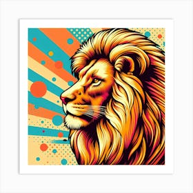 Pop Lion 1 Art Print