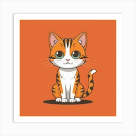 Orange Tabby Cat Art Print