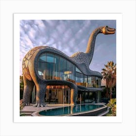 Dinosaur House Art Print