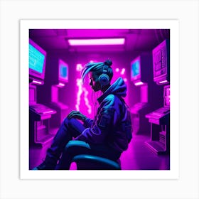 Cyberpunk Female Art Print