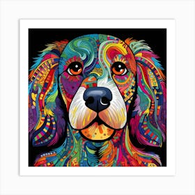 Psychedelic Dog 4 Art Print