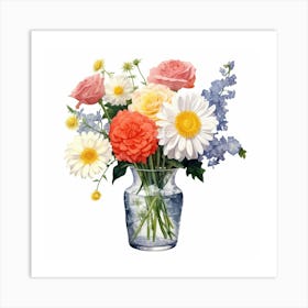 Flowers In A Vase 3 Art Print