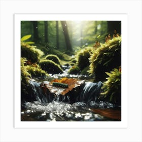 Waterfall In The Forest Art Print