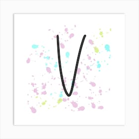 Name Initials Name Initials Letter V Art Print