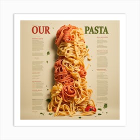 Our Pasta - Italian Pasta Poster Art Print