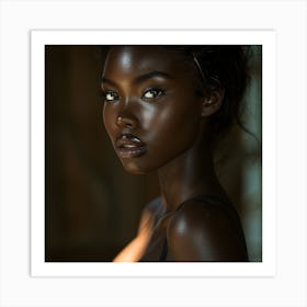 Portrait Of A Black Woman Art Print