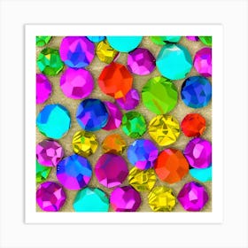 Colorful Rhinestones Art Print