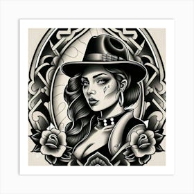 Lady In A Hat Art Print