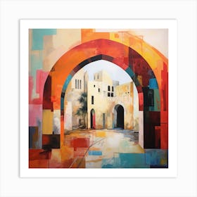 Abstract Contemporary Art Print - Through The Archway Art Print