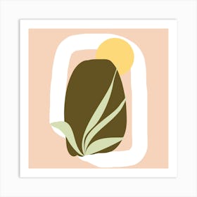 Sun And Plant Art Print