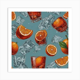 Oranges And Ice Art Print