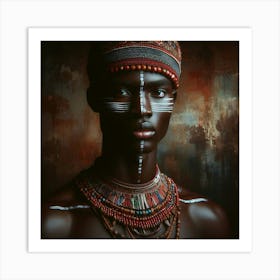 Portrait Of African Woman Art Print