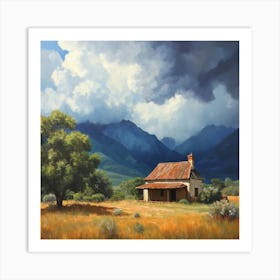 Of Tranquil Stone And Storm.AI 1 Art Print