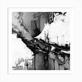 Abstract B&W Art Print