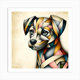 Geometric Dog 5 Art Print