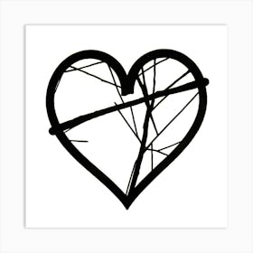 Heart With Branches Art Print