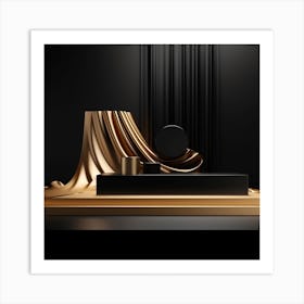 Black & Gold Luxury V3 Art Print